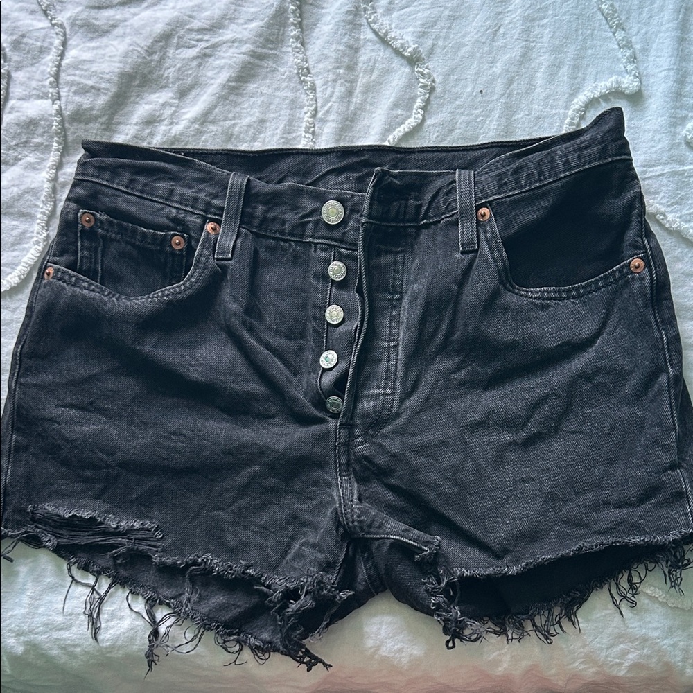 Levi's Black Jean Shorts for Women